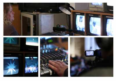 Viele technische Geräte zur Videoaufzeichnung 