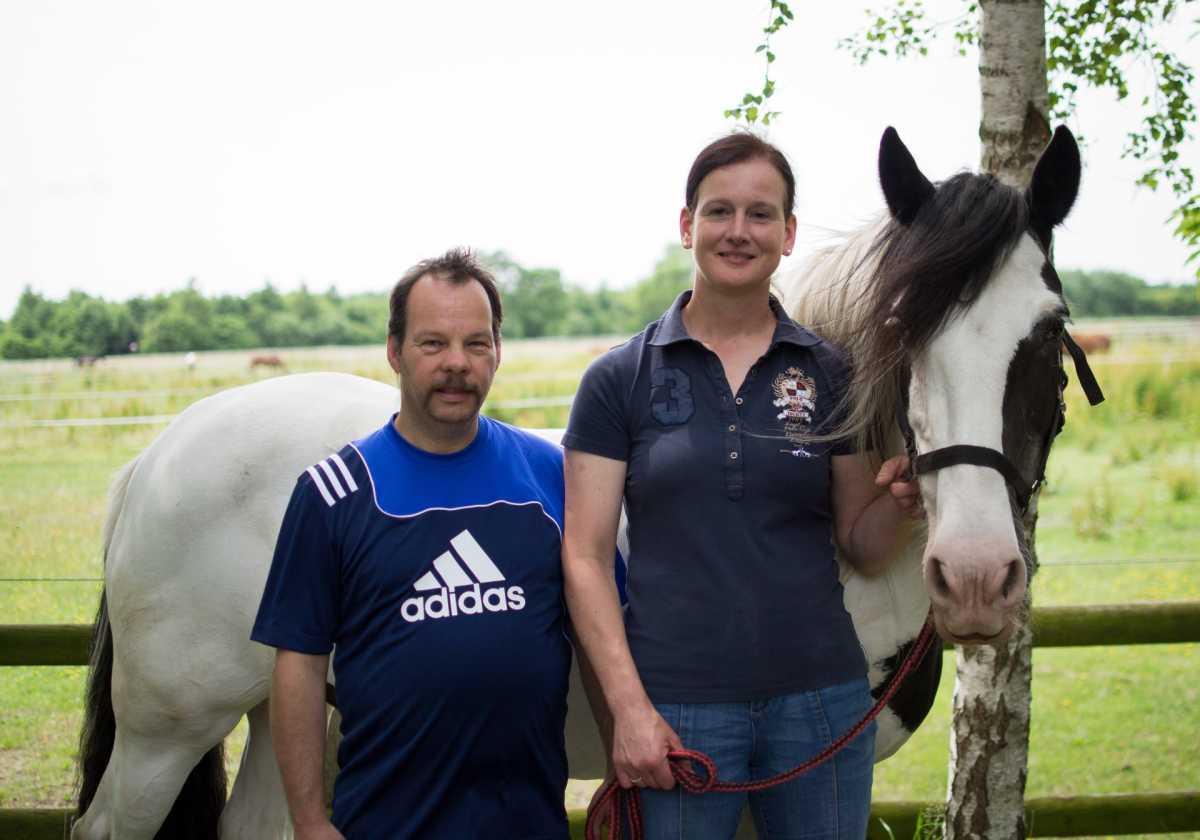 Manfred Großmann  und Annette Feise mit Shirley