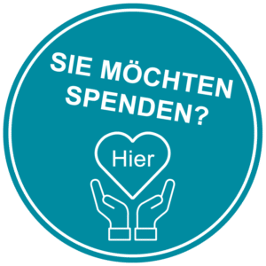 Ein grüner Button mit der Aufschrift "Sie möchten Spenden?"